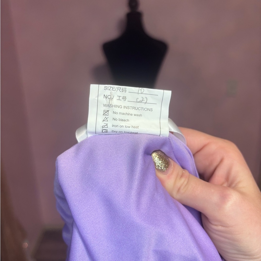 Source Unknown Lavender Sequin Ruched Sweetheart … - image 3